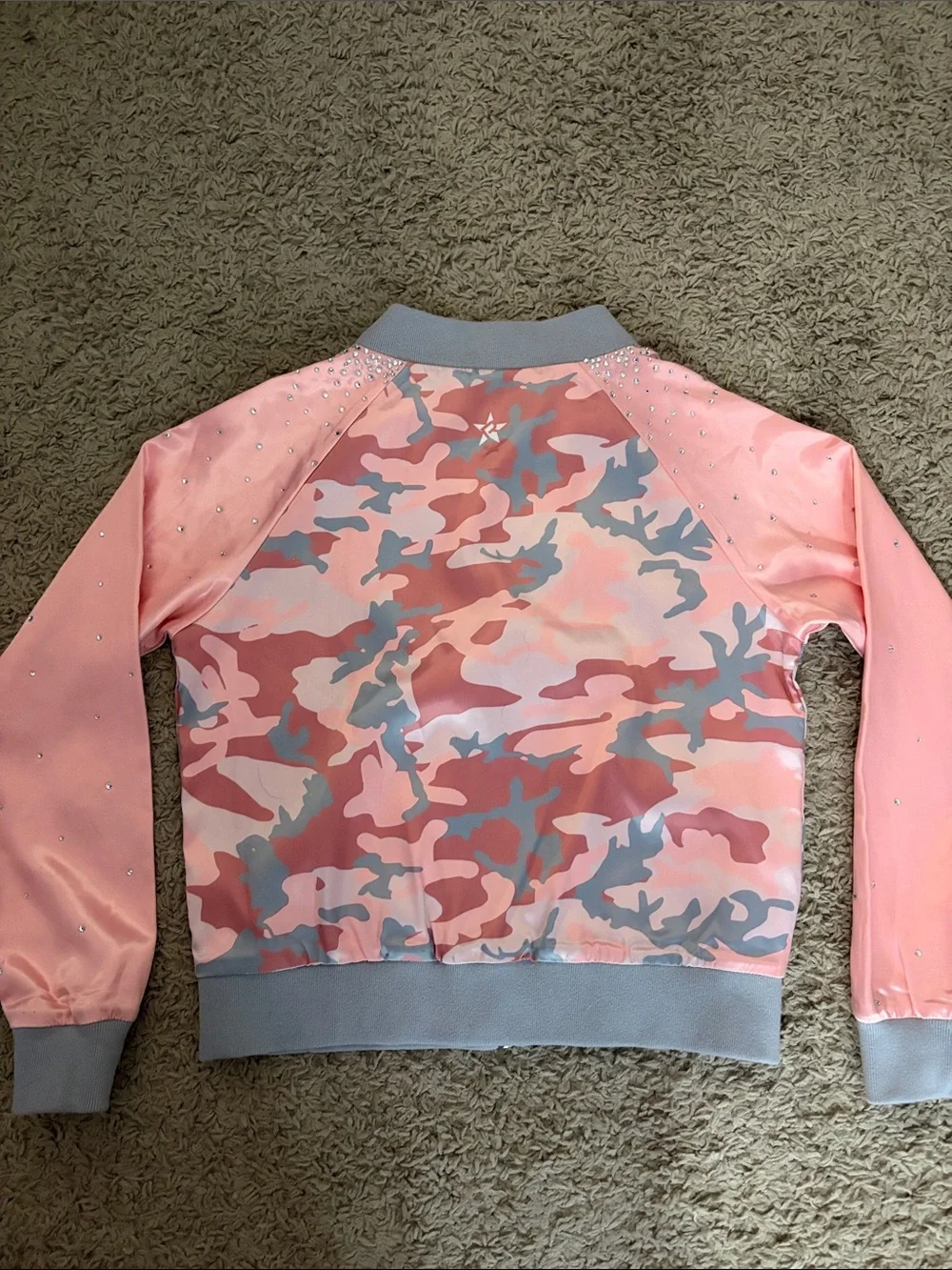 Rebel Athletics Pink & Gray Girls' Camo Jacket